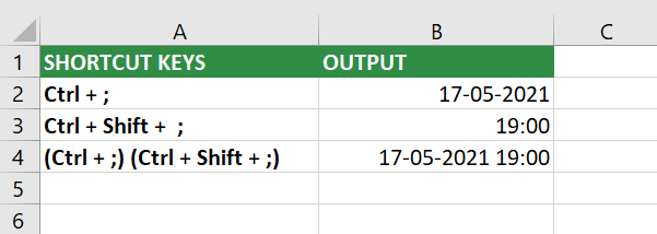 insert current date in excel 2007