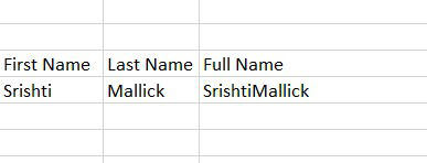 Concatenating values at different cells.