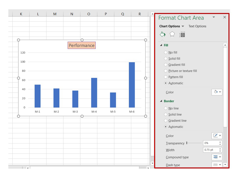 excel treemap chart change background to line chart