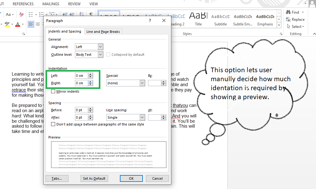 word keeps indenting paragraphs