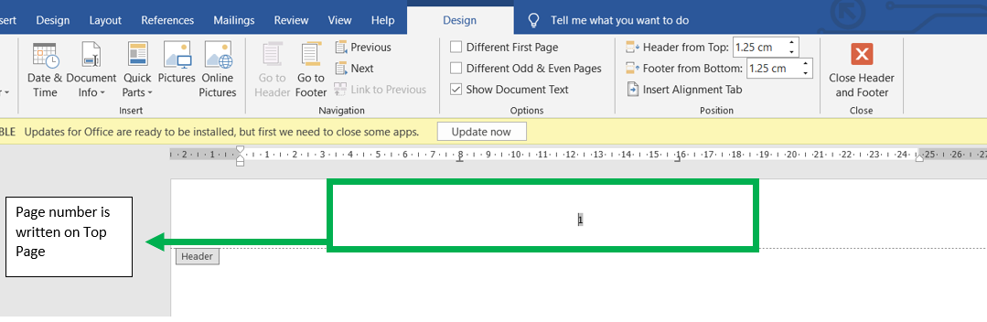 microsoft word 2010 different margins on first page