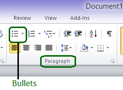 ms word list assignment