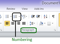 ms word list assignment