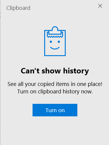 windows 10 view clipboard history