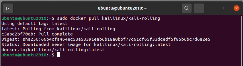 kali on docker