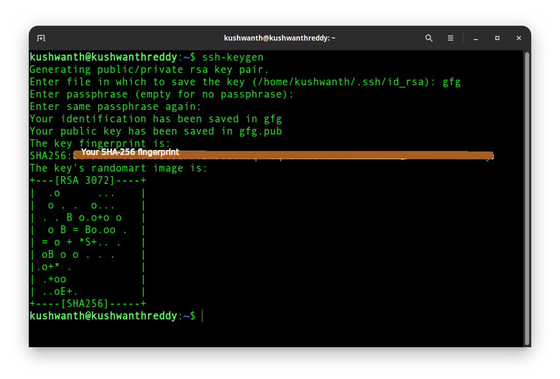 kradse kvælende Hurtig How To Generate SSH Key With ssh-keygen In Linux? - GeeksforGeeks