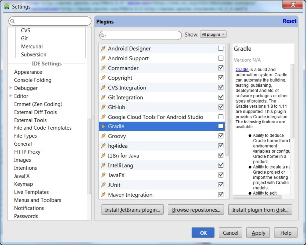 android studio gradle home