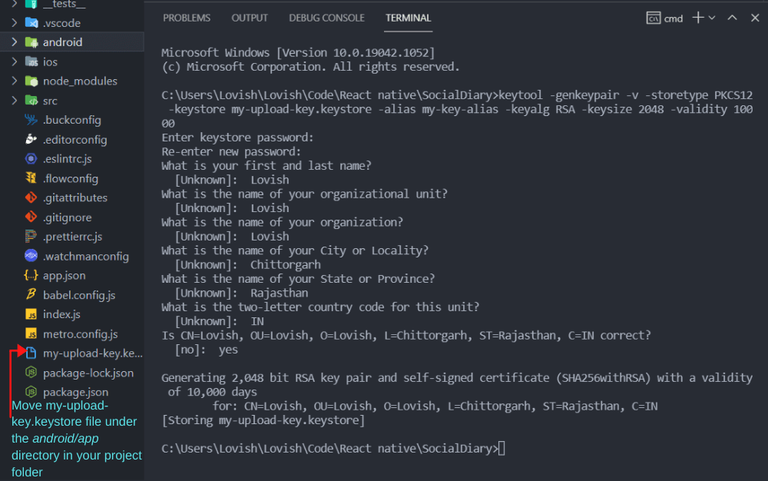 Create Signed APK/AAB files for React Native App - GeeksforGeeks