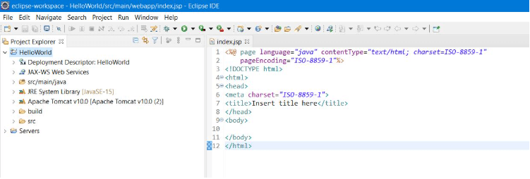 Creating JSP in Eclipse IDE with Tomcat Server - GeeksforGeeks