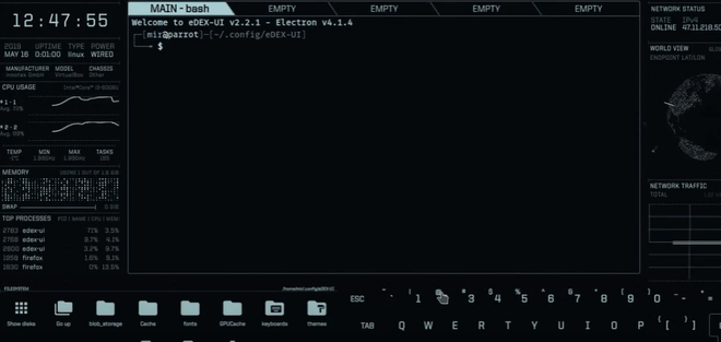 terminal programs like edex ui