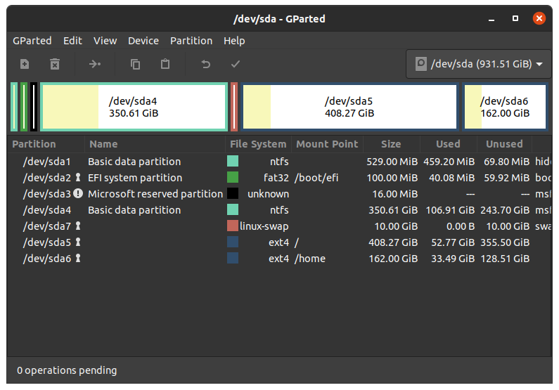 使用 GParted 在 Ubuntu 中进行磁盘分区 - 芒果文档