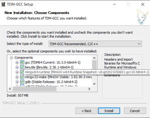 Configuration TDM-GCC