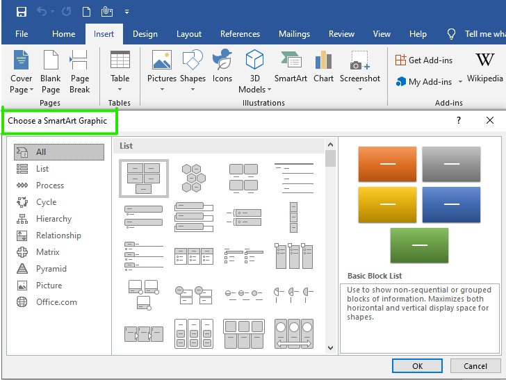 how-to-insert-smartart-in-microsoft-word-geeksforgeeks