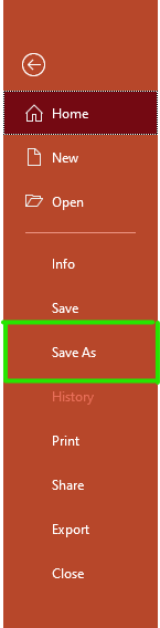 save powerpoint presentation as pdf