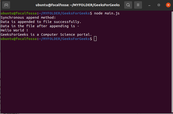 Synchronous vs Asynchronous Methods of fs Module - GeeksforGeeks