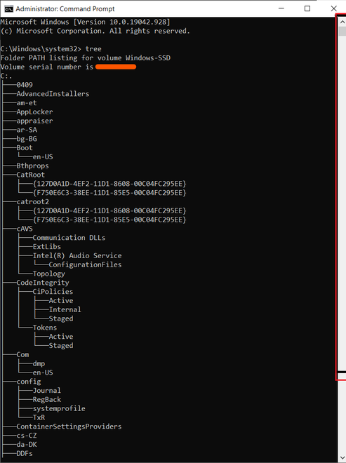 Overview of all the nested folders on a drive