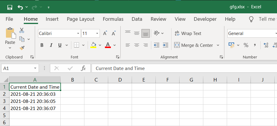 how-to-add-timestamp-to-excel-file-in-python-geeksforgeeks