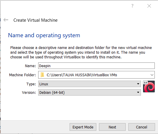 naming virtual machine