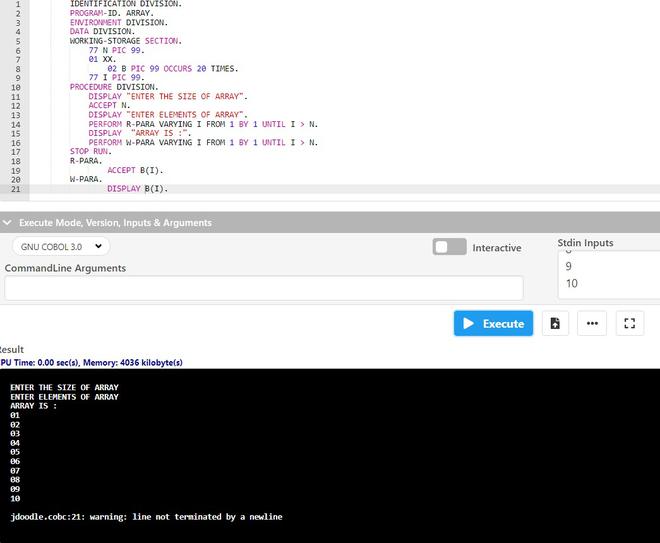 Coding Sheet in COBOL - GeeksforGeeks