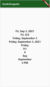Format Dates In Flutter - Geeksforgeeks