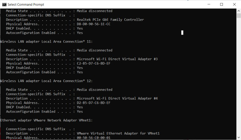 how to look up mac address on a mac