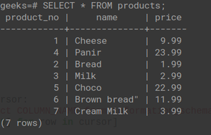 Get Column Names From Postgresql Table Using Psycopg2 - Geeksforgeeks