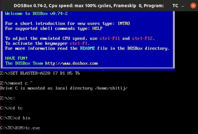 turbo c++ compiler