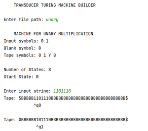 Turing Machine Implementation in C