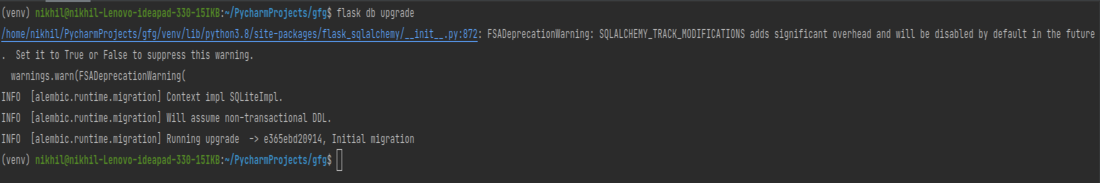 flask db upgrade