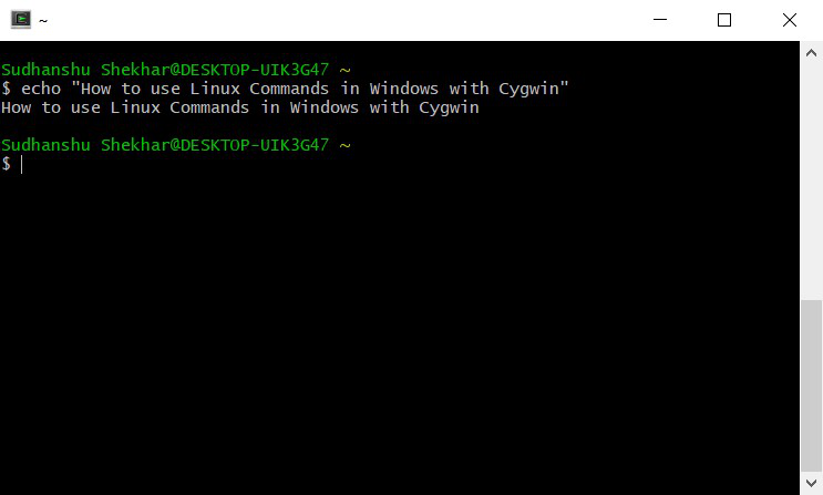 How to Use Linux Commands in Windows with Cygwin - GeeksforGeeks