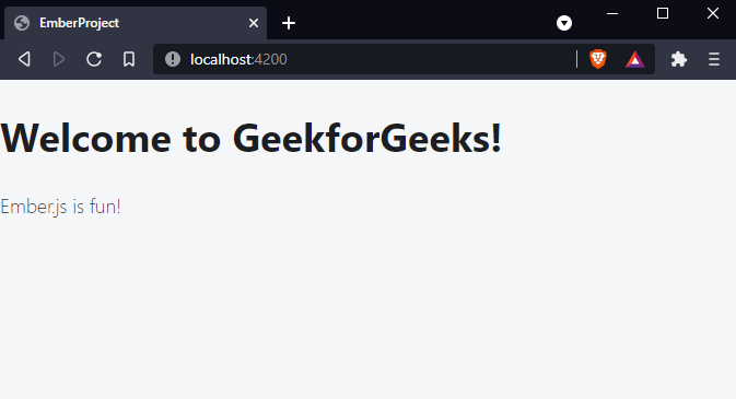 Ember.js Introduction - GeeksforGeeks