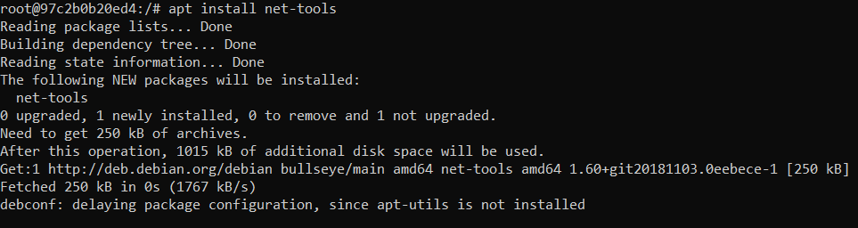 Installing net-tools Software