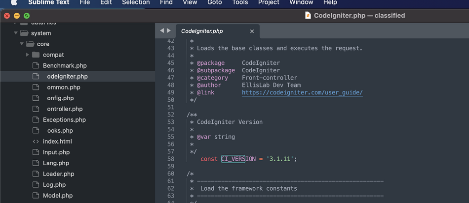 codeigniter update php version