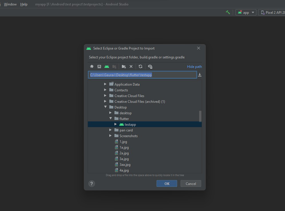 How to Import Existing Flutter Project in Android Studio? - GeeksforGeeks