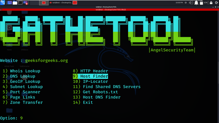 GatheTOOL - Information Gathering Tool - GeeksforGeeks