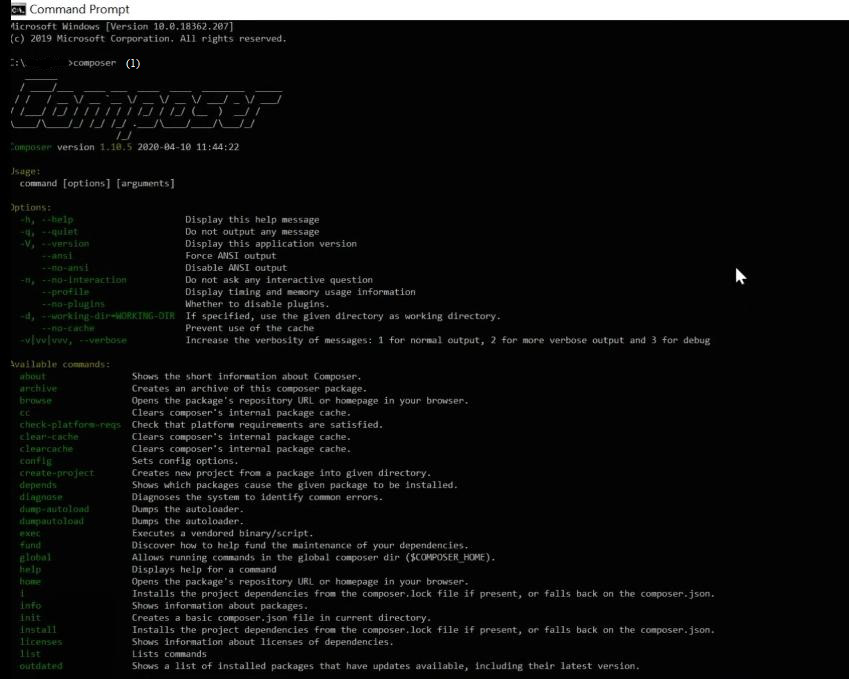 verify composer installation