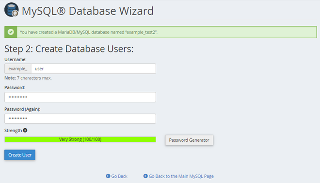 Create Database Users