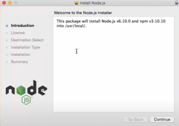 Run the Node.js Installer.