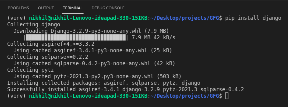 python django install