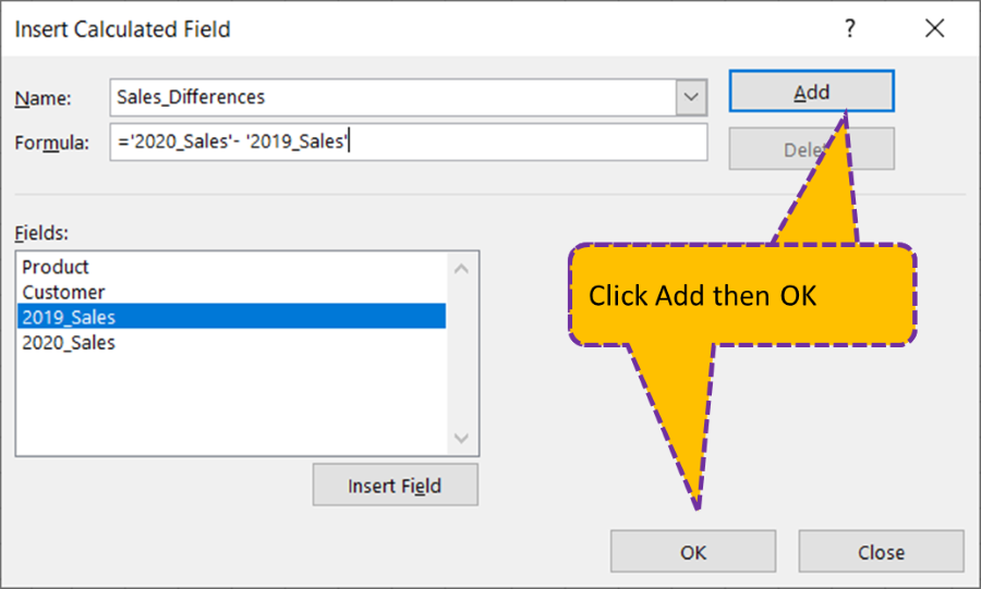 Adding Calculated field