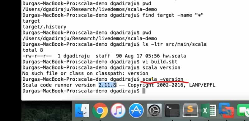 verifying Scala installation on macos