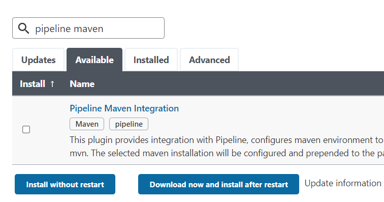 Installing maven plugin