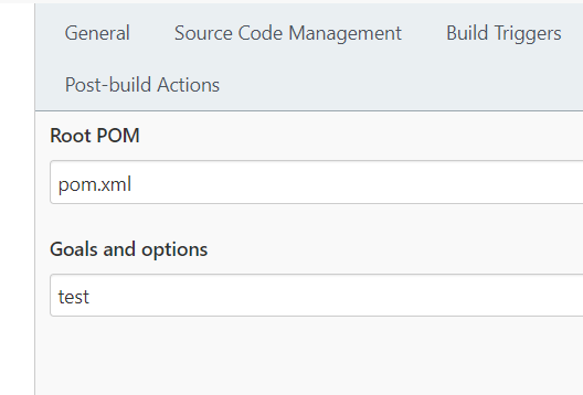 goals and options for test