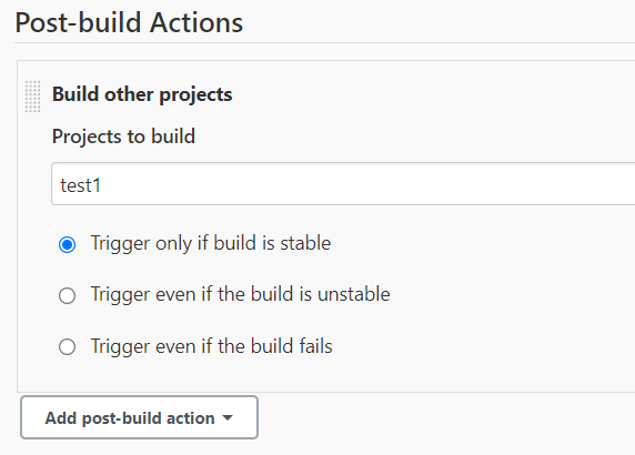 Integration of build to test file