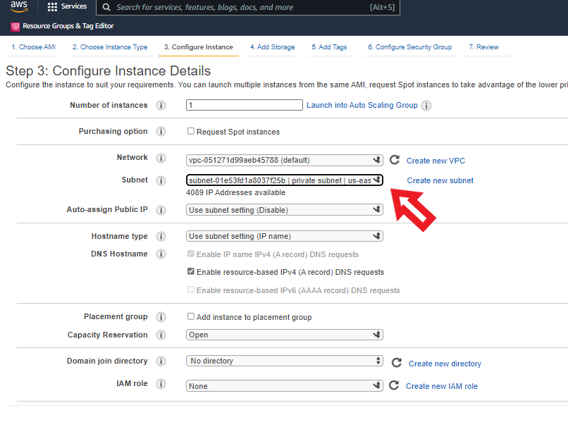 aws bastion host private subnet