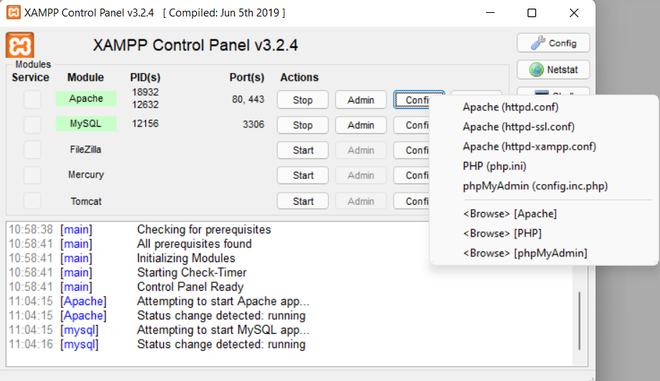  Config of Apache