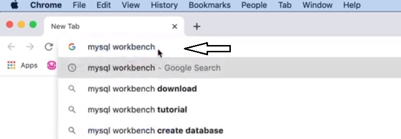  Search for MySQL workbench in your browser.