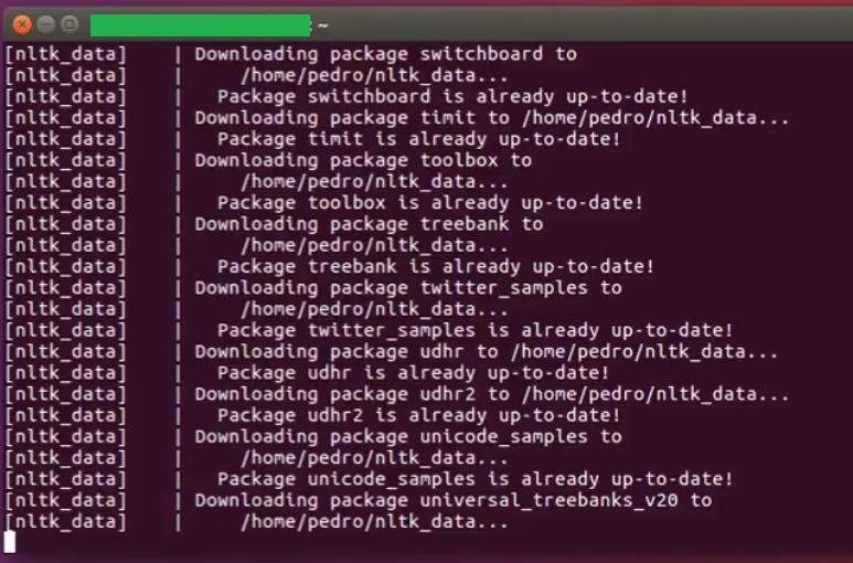 verifying nltk installation on linux 2