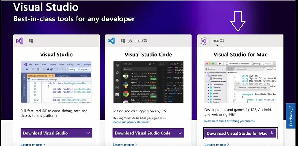 visual studio download for mac