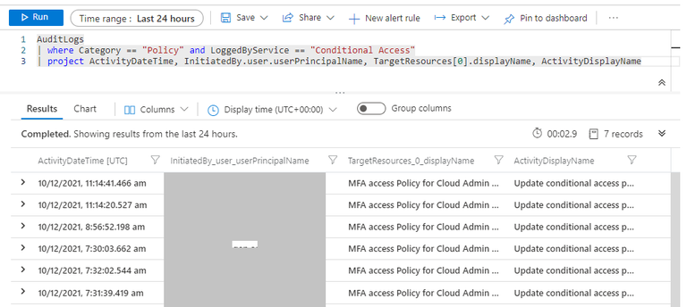 Microsoft Azure Create Alert For Conditional Access Policy Changes 